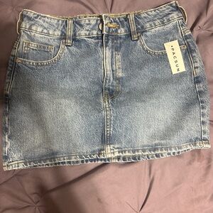PacSun Washed Blue Denim Mini Skirt